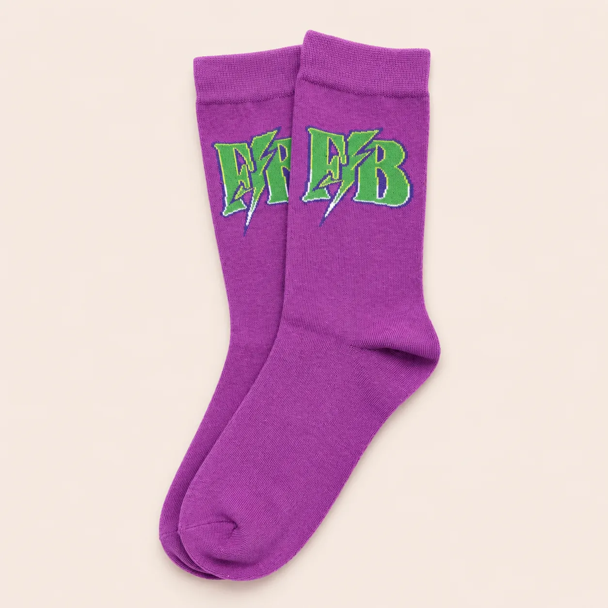 Finished custom logo socks